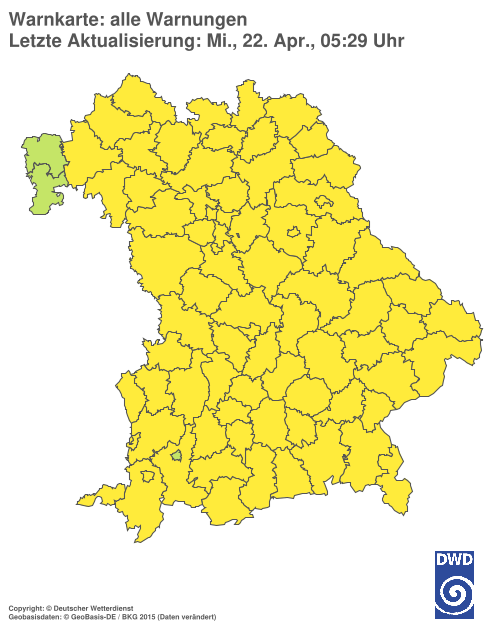 Aktuelle Wetterwarnungen für %region%